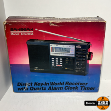 Sangean ATS-803A AM/FM Wereldontvanger / Radio ZGAN Compleet in Doos
