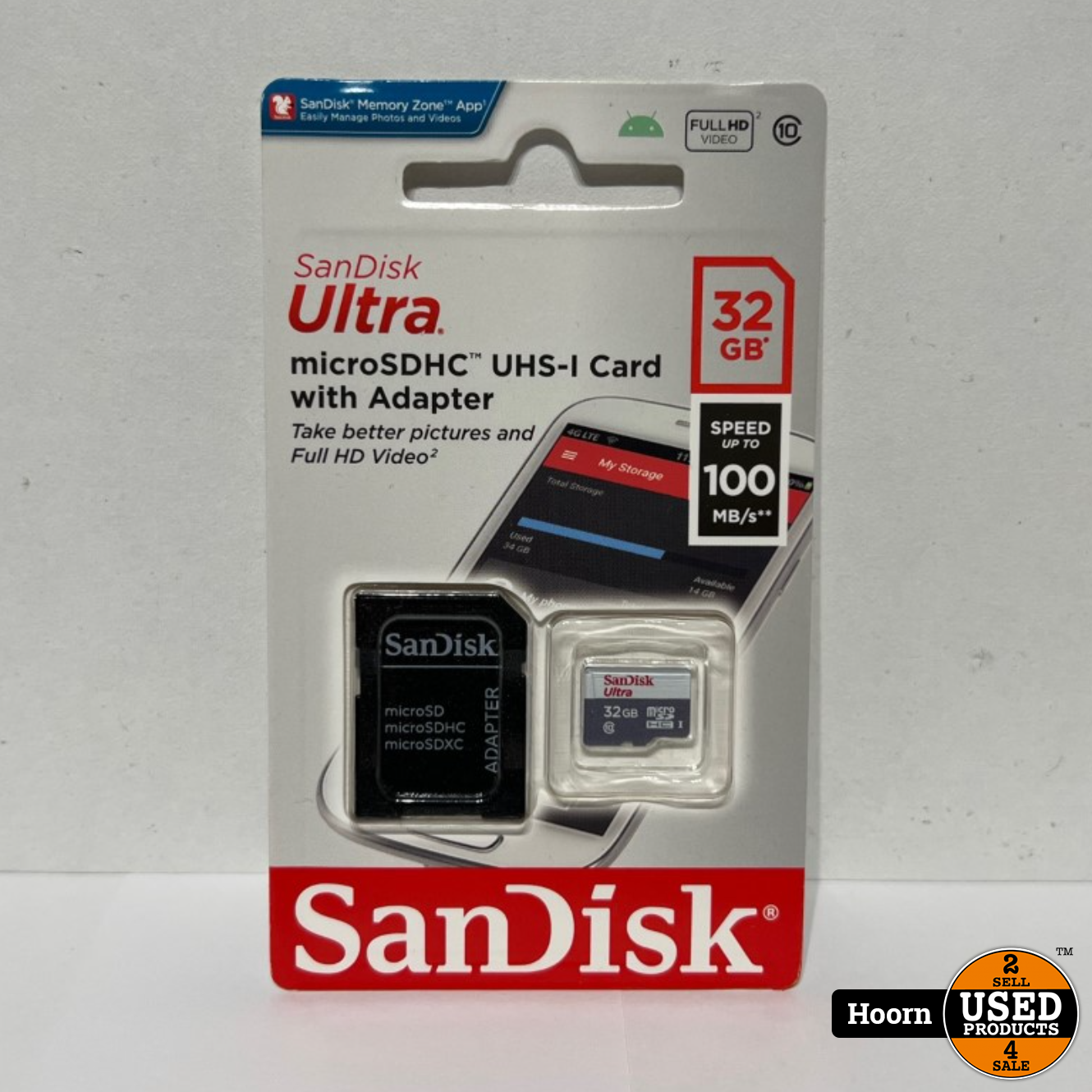 Heiligdom Downtown nakoming SanDisk Ultra MicroSDHC UHS-I Geheugenkaart 32GB Nieuw - Used Products Hoorn