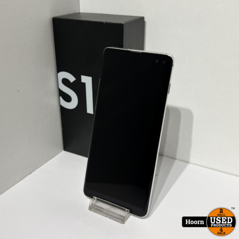 Samsung Galaxy S10+ 128GB Prism White in Doos In Nette Staat