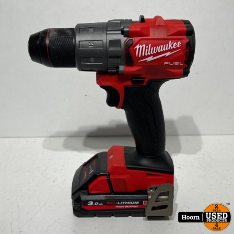 Milwaukee M18 FDD2 FUEL Boorschroefmachine Body met 1x 3.0Ah 18V Accu in Nette Staat