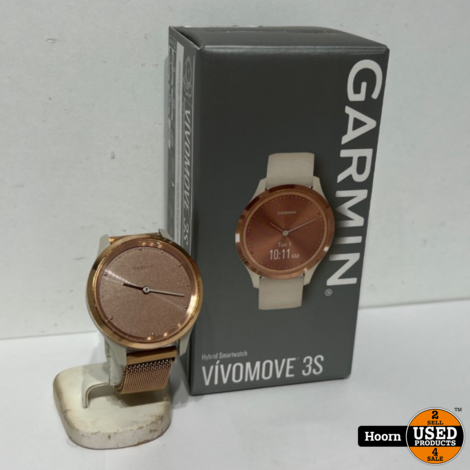Garmin Vivomove 3S Hybrid Smartwatch Rose Gold in Doos in Zeer Nette Staat