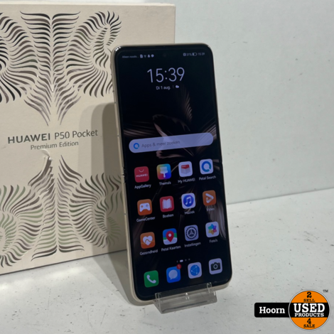 Huawei P50 Pocket 512GB/12GB Premium Edition Goud Compleet in Doos