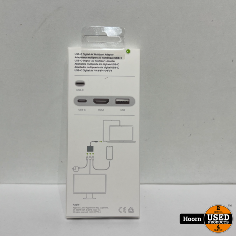 Apple USB-C naar USB en Digital AV / HDMI Adapter Wit A2119 Nieuw in Doos
