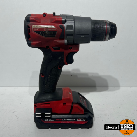 Milwaukee M18 FDD2 FUEL Boorschroefmachine Body met 1x 3.0Ah 18V Accu