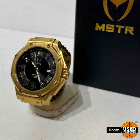 Meister MSTR Ambassador Champange Goud Automatisch Horloge 45mm Compleet in Doos in Nette Staat