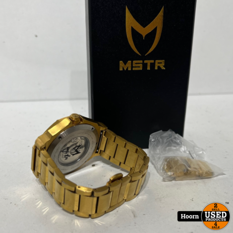 Meister MSTR Ambassador Champange Goud Automatisch Horloge 45mm Compleet in Doos in Nette Staat