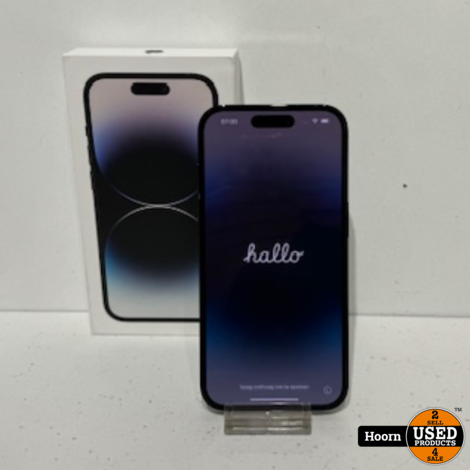 iPhone 14 Pro 256GB 5G Black in Doos Accu:100%