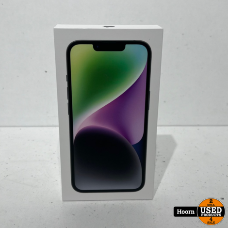 iPhone 14 128GB Midnight Nieuw in Seal met Bon