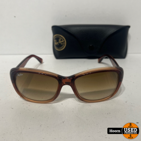 Ray-Ban RB4174 Bruin/Bruin Dames Zonnebril in Koker