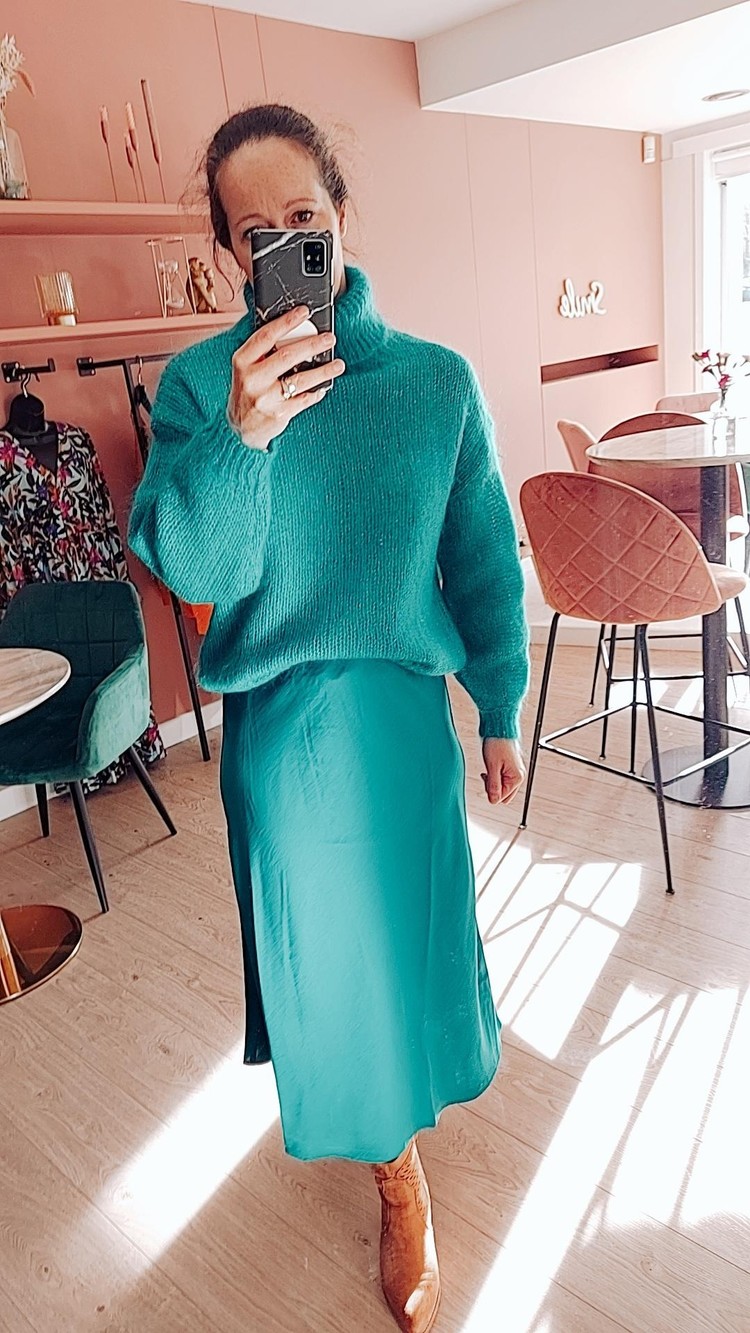 Y.A.S YASPASTELLA HW MIDI SKIRT