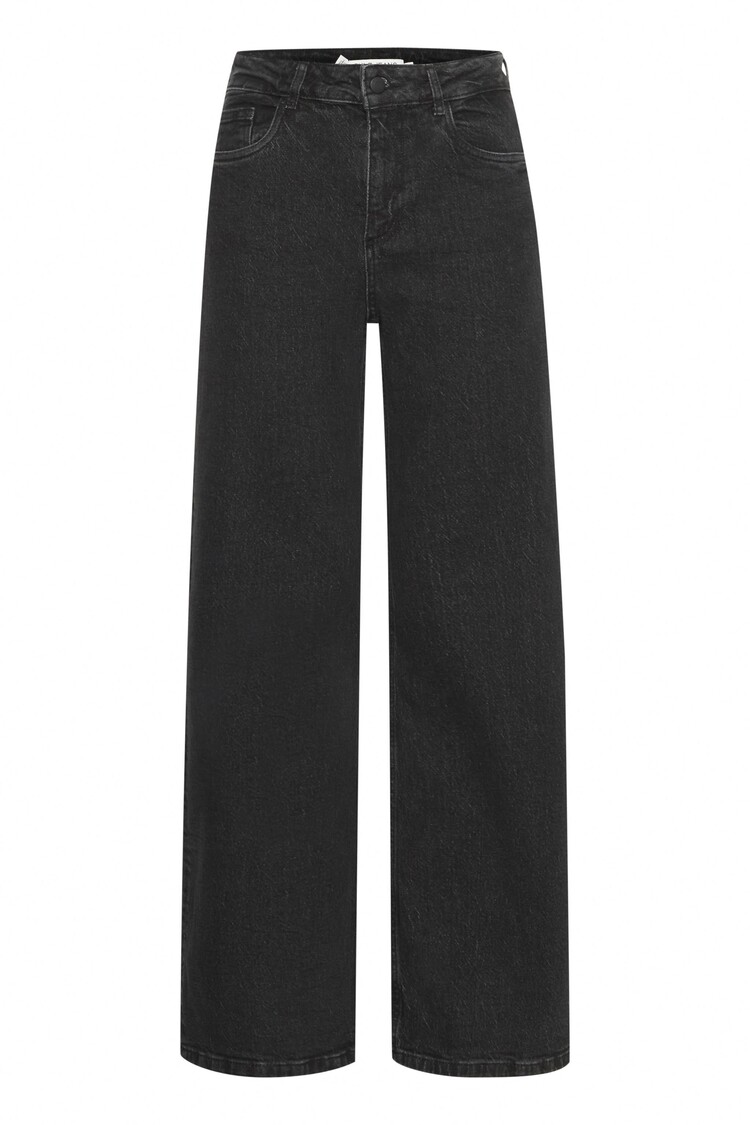 Pulz PZVEGA UHW Jeans Wide Leg black denim