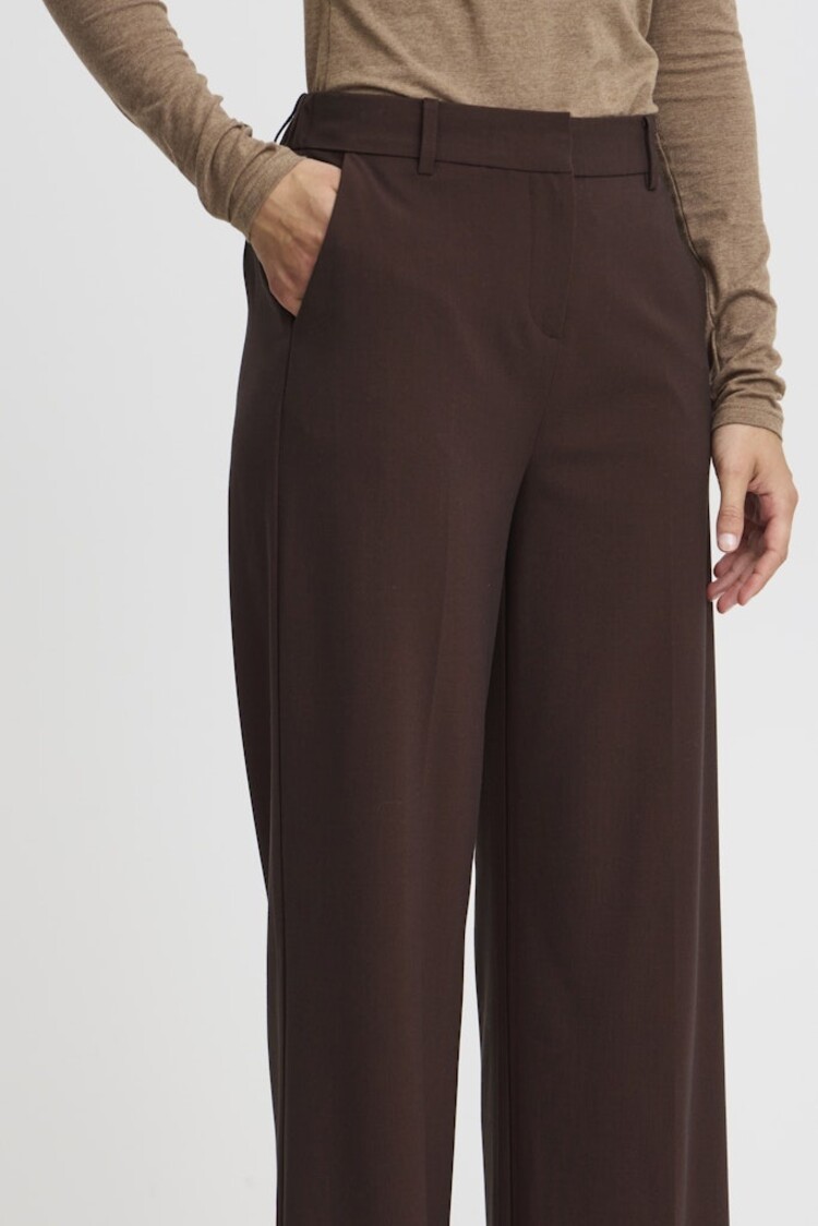b.young BYDANTA WIDE LEG PANTS chocolat