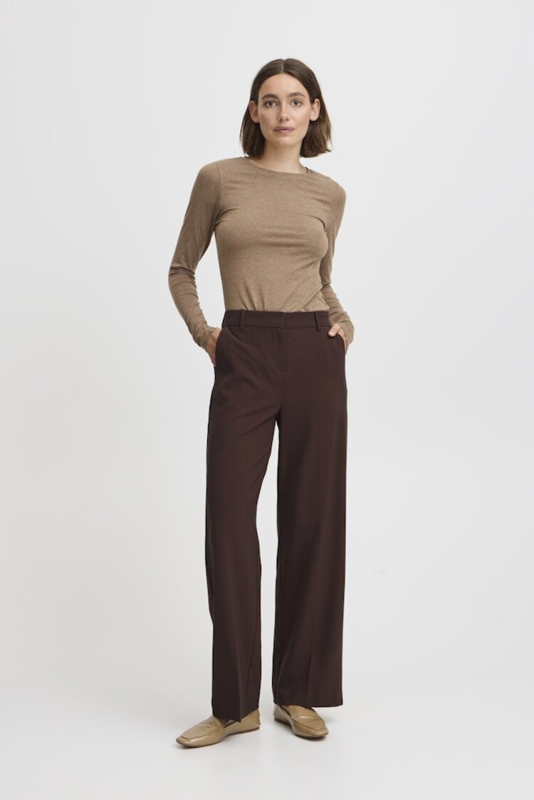 b.young BYDANTA WIDE LEG PANTS chocolat