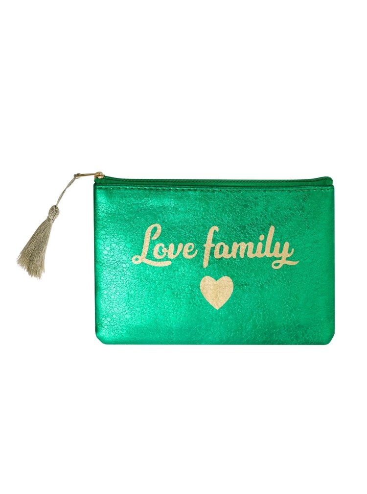 Make-up bag green Love Family