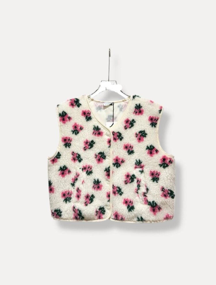 Teddy bodywarmer flowers one size