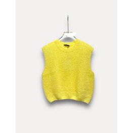 Sleeveless mohair body yellow one size