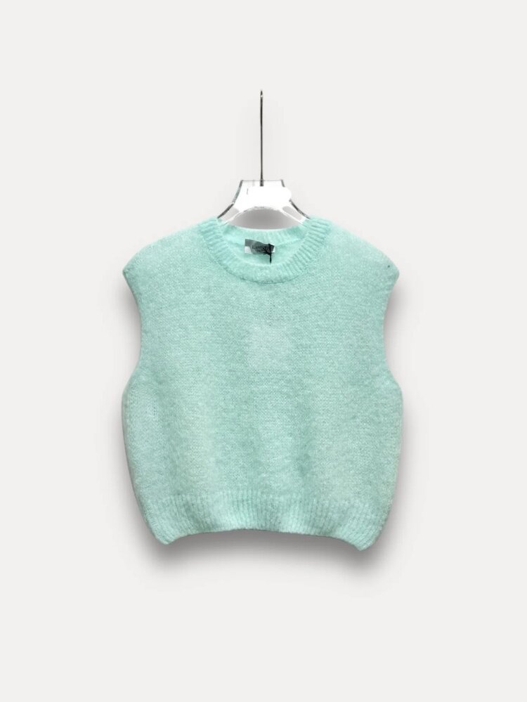 l’essentiel Sleeveless mohair body munt