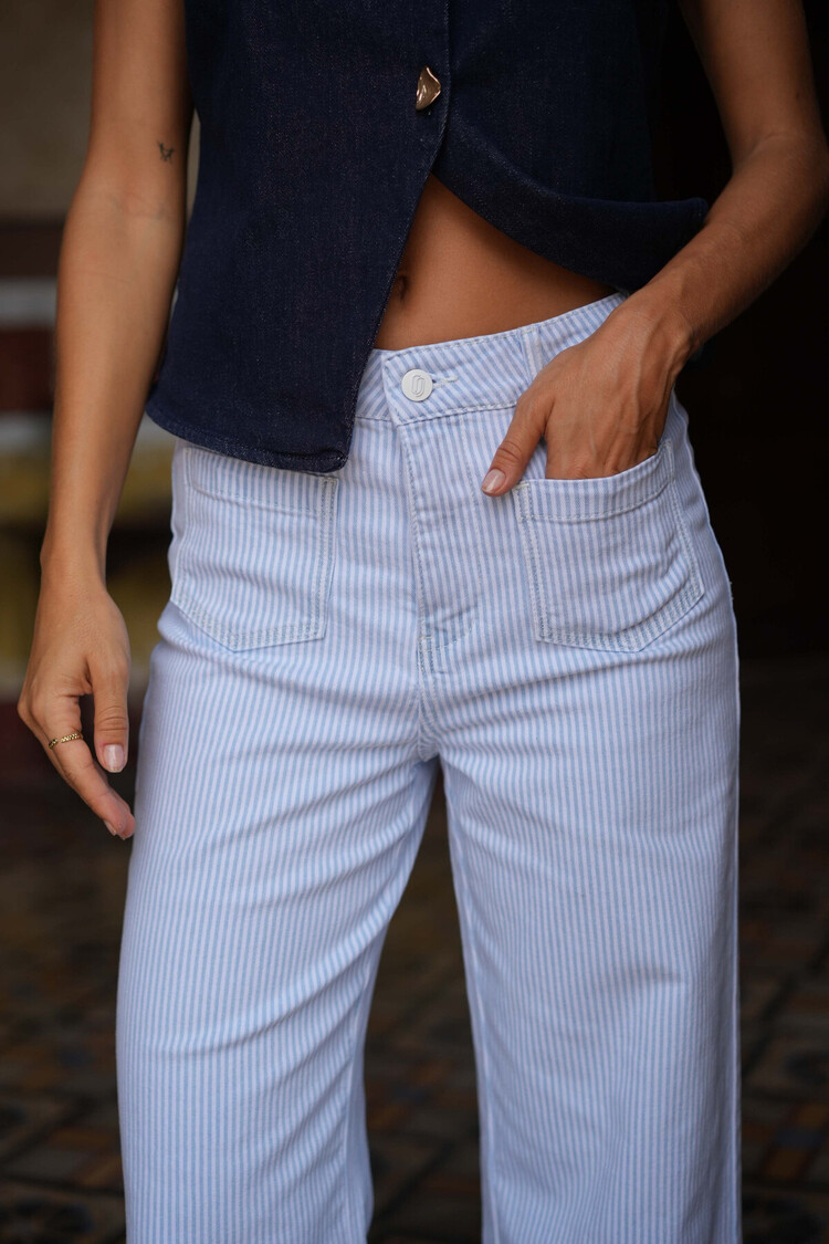 Oraije Wide striped jeans