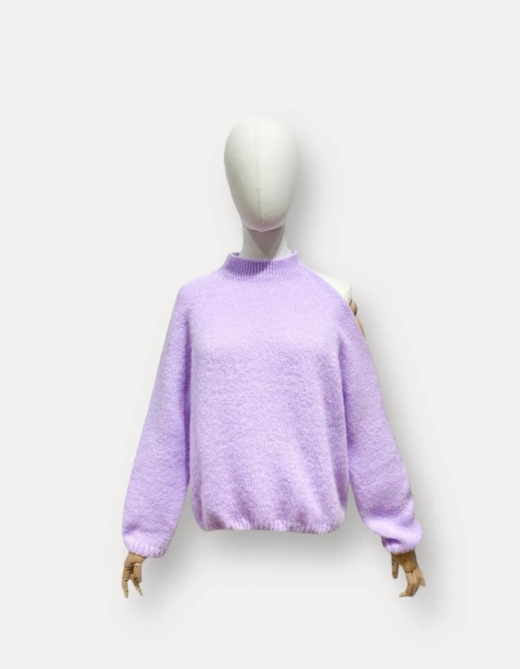 Off shoulder knit lila one size