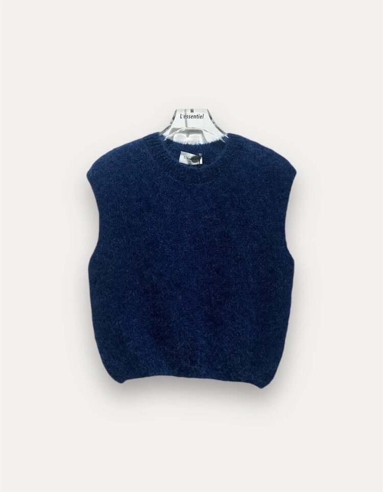 l’essentiel Sleeveless mohair body navy