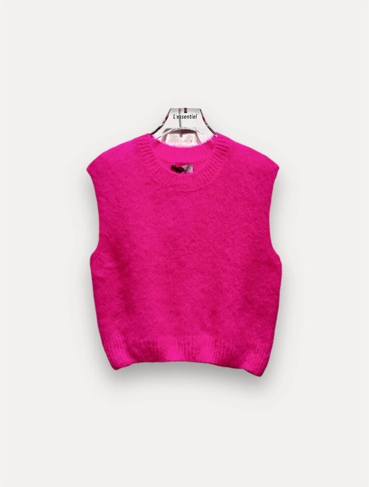 Sleeveless mohair body fluoroze one size