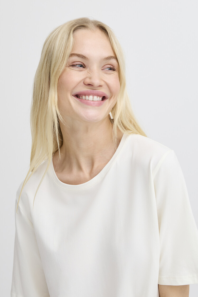 b.young BYPAMILA HALF TSHIRT off white