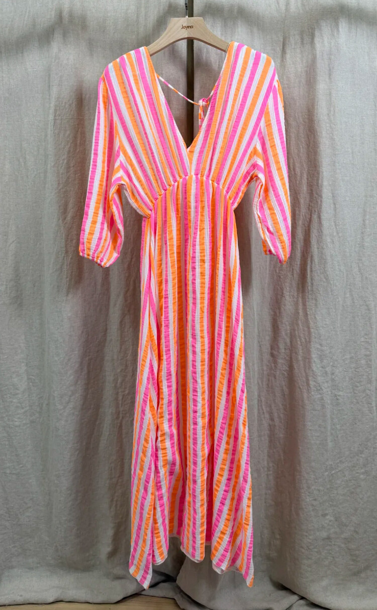 M&M Jurk stripes fluo