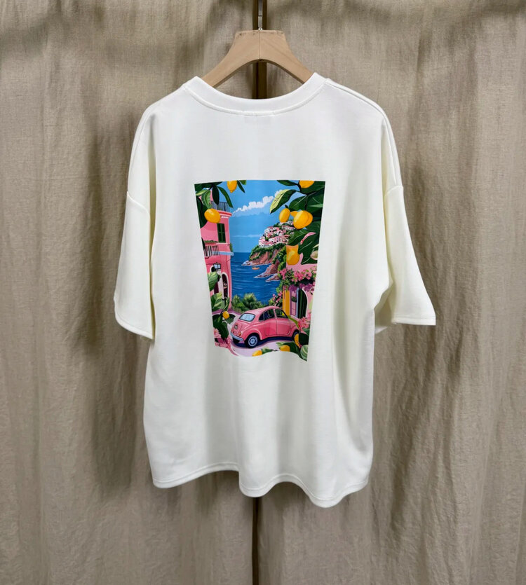 M&M Tshirt paysage rose