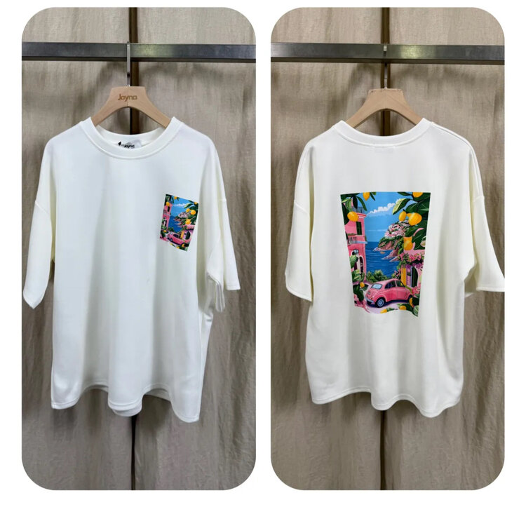 M&M Tshirt paysage rose