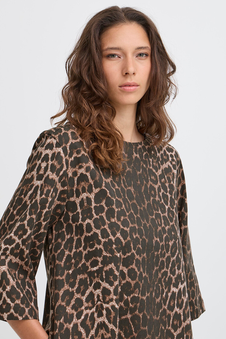 b.young BYKENNA DRESS denim leopard