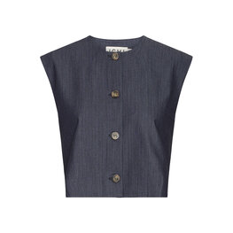 Ichi IHJUMI Waistcoat darkblue
