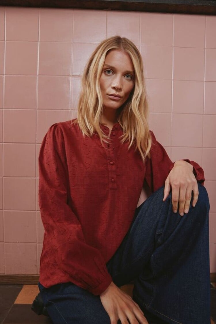 Pulz PZLIRA UHW Jeans Wide Leg Dark blue denim