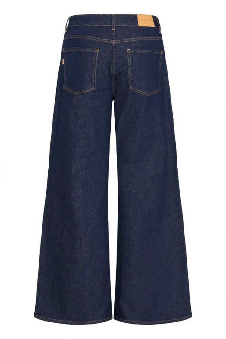 Pulz PZLIRA UHW Jeans Wide Leg Dark blue denim