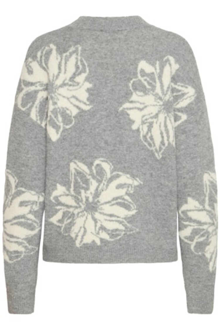 b.young BYOMEA FLOWER JUMPER mid grey
