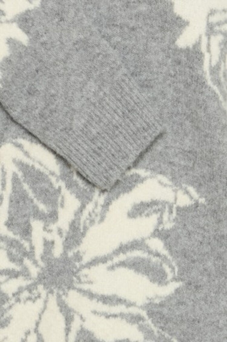 b.young BYOMEA FLOWER JUMPER mid grey