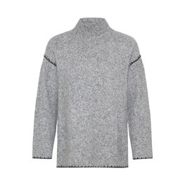 b.young BYOMEA ROLLNECK JUMPER mid grey
