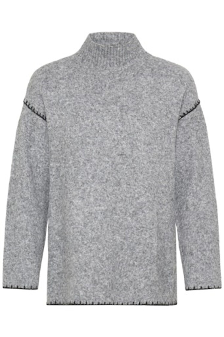 b.young BYOMEA ROLLNECK JUMPER mid grey