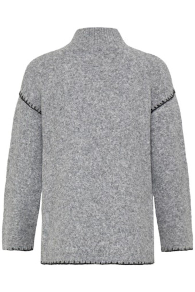 b.young BYOMEA ROLLNECK JUMPER mid grey