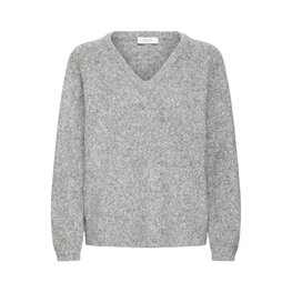 b.young BYOMEA VNECK JUMPER mid grey