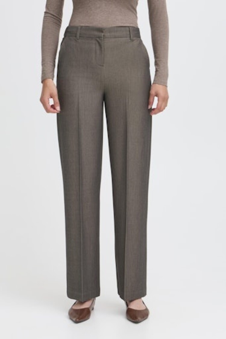 b.young BYDANTA WIDE LEG PANTS 2 walnut melange