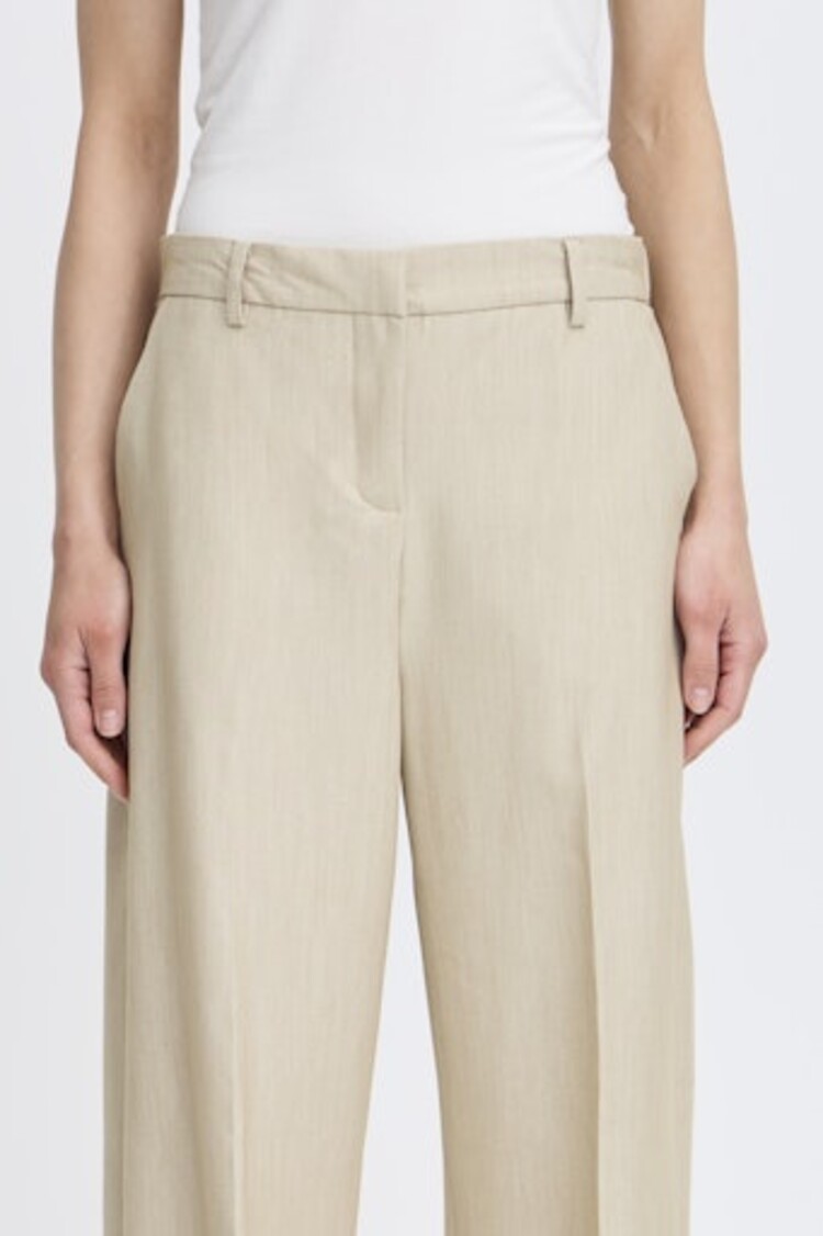 b.young BYDANTA WIDE LEG PANTS 2 humus melange