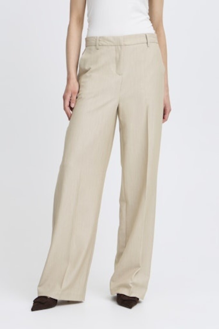 b.young BYDANTA WIDE LEG PANTS 2 humus melange