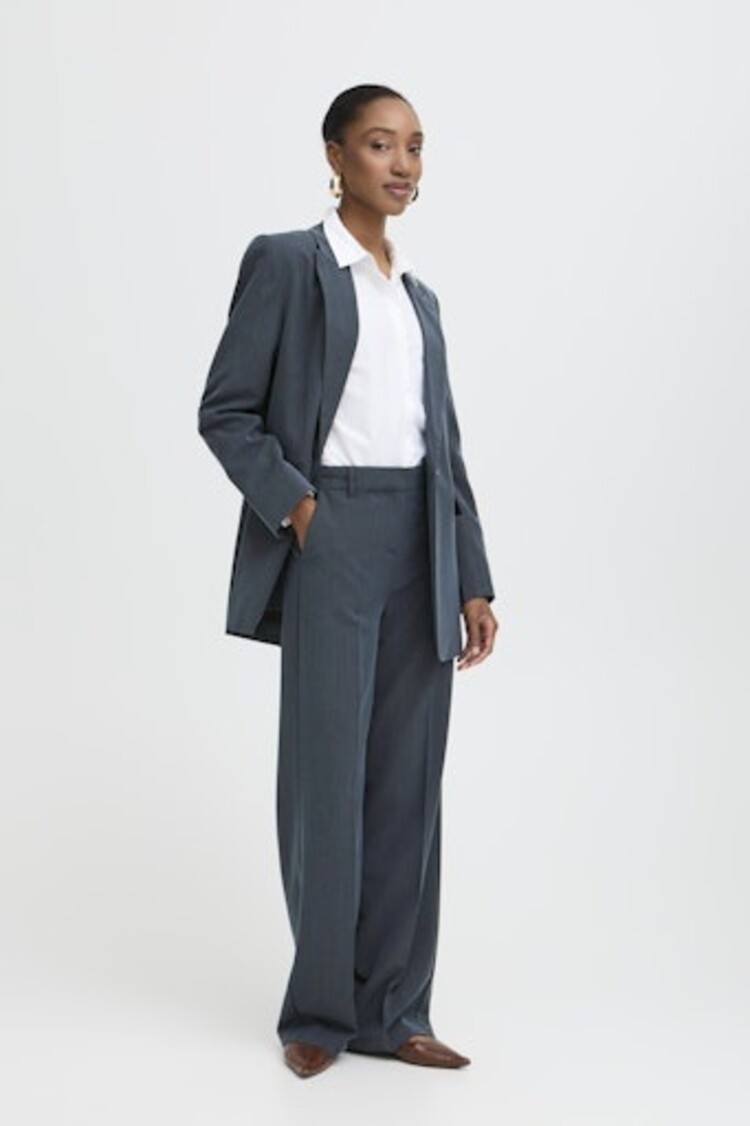 b.young BYDANTA WIDE LEG PANTS 2 navy blazer