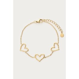 My Jewellery Gold Bracelet open hearts Gold