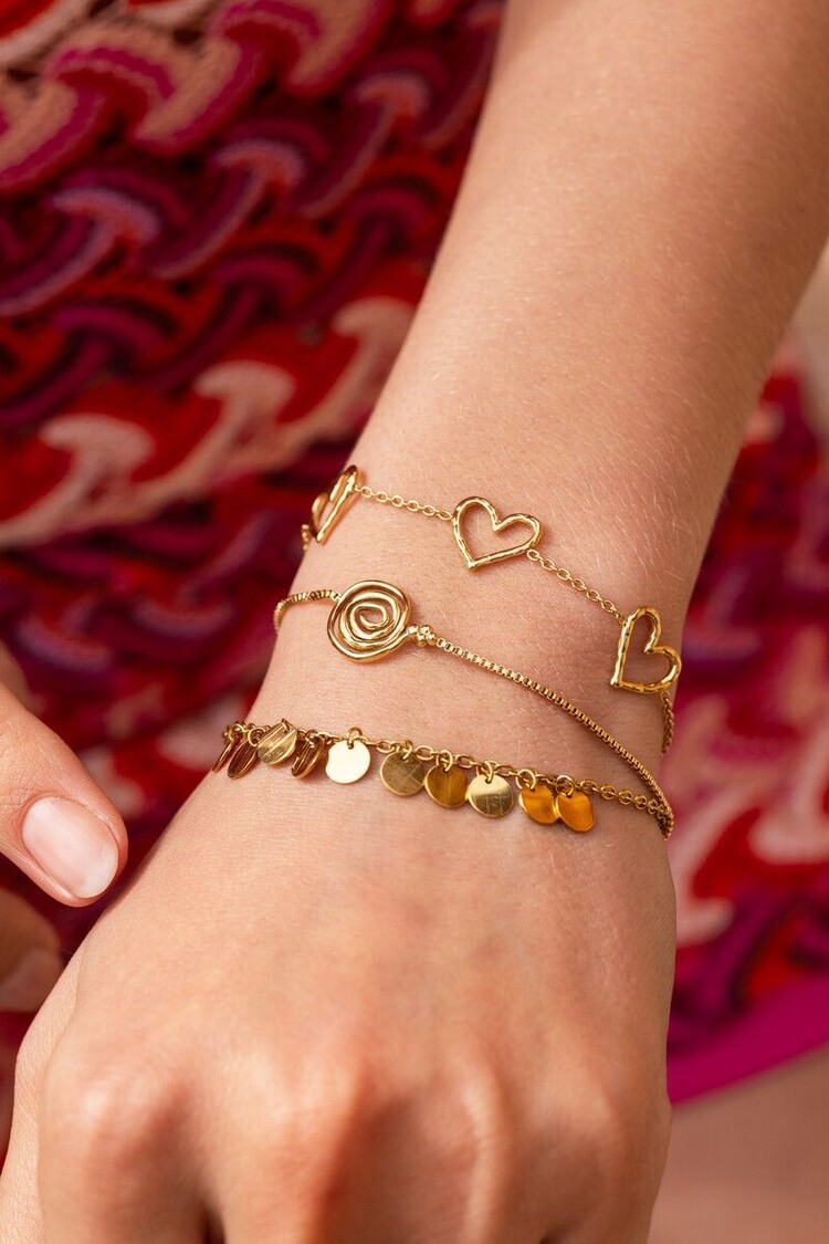 My Jewellery Gold Bracelet open hearts Gold