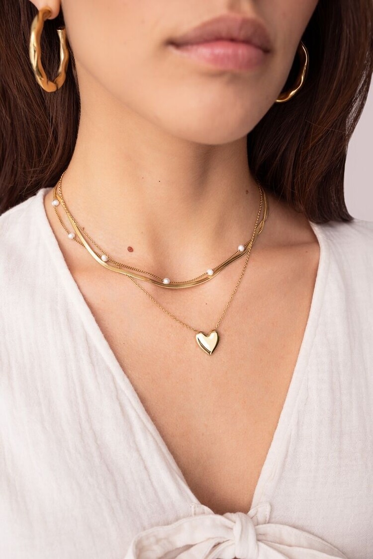 My Jewellery Gold Necklace fine heart Gold