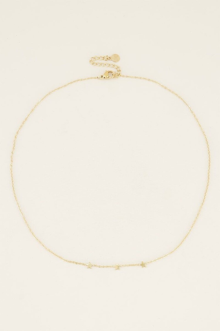 My Jewellery Gold Necklace three stars Gold