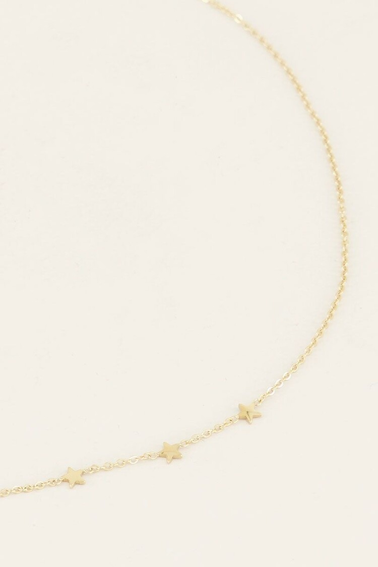 My Jewellery Gold Necklace three stars Gold
