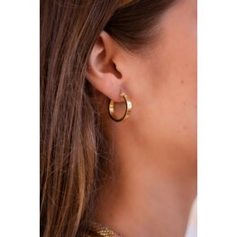 My Jewellery Gold Earrings engraved hearts Gold