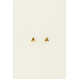 My Jewellery Gold Studs 3 dots Gold